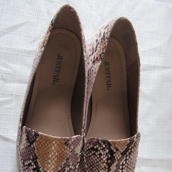 Just Fab Snakeskin Loafers, Size 8 NWOT - Picture 5 of 5